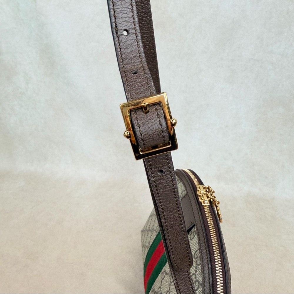 Gucci Ophidia GG Supreme Small Dome Crossbody Web Stripe - Picture 12 of 17